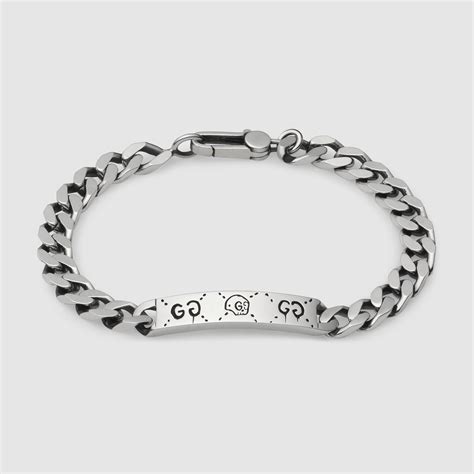 gucci ghost chain bracelet|Gucci Men's Silver Ghost Chain ID Bracelet .